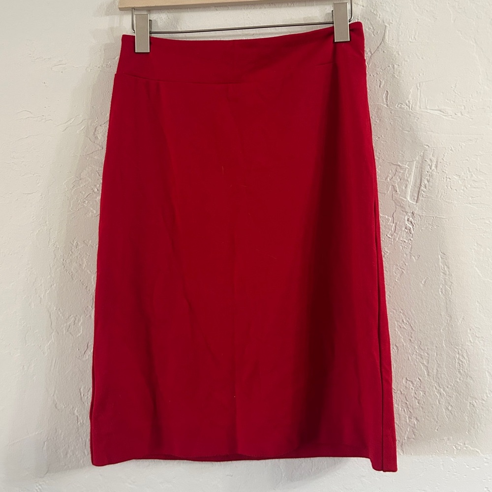 Lesley Evers Red‎ Pencil Skirt – XS, Classic Knee Length, Bold Statement Piece